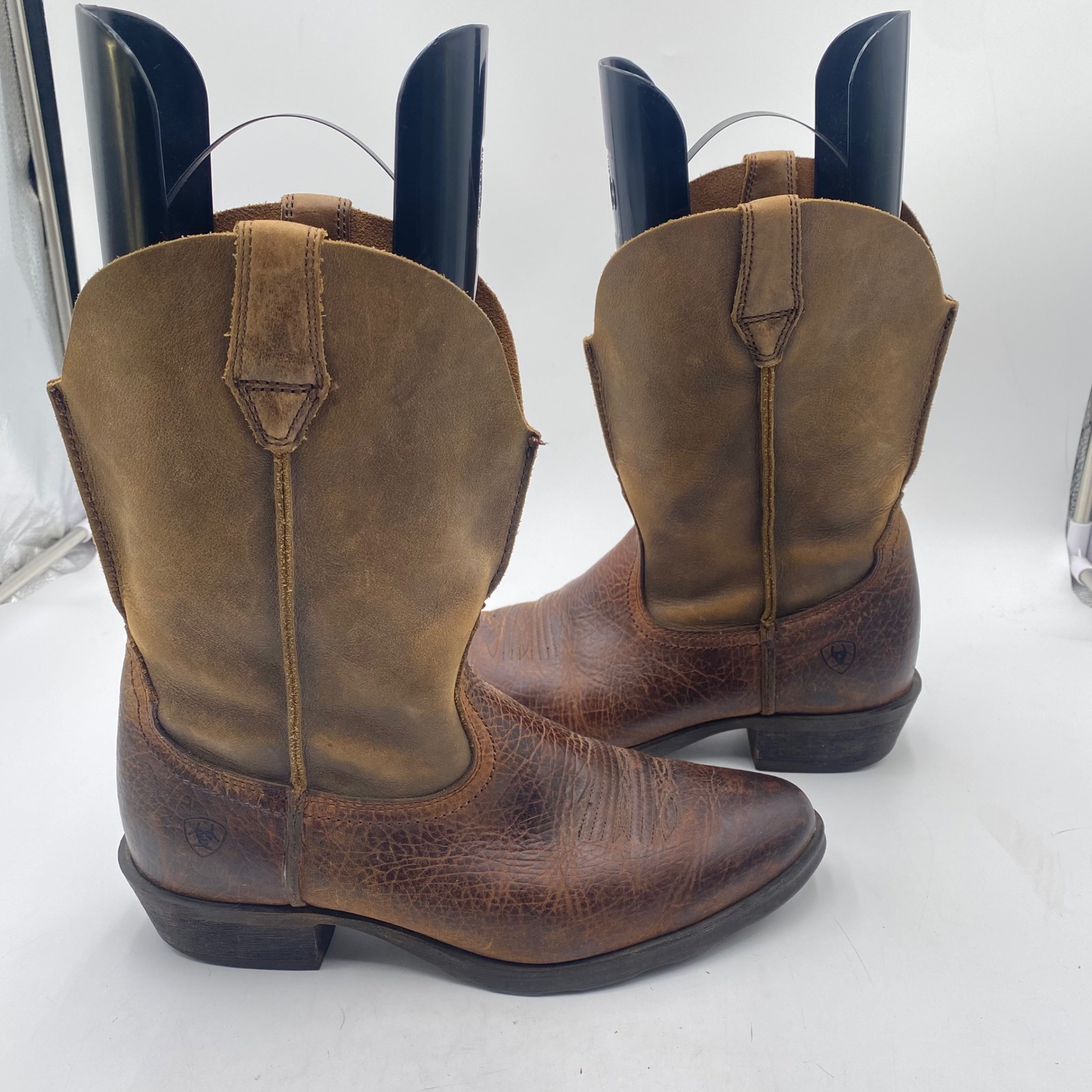 Ariat Rambler Western Boots Mens 10.5 Ee Wide Brown Leather Square Toe 10012093